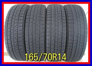 ■中古タイヤ■　165/70R14 81Q BRIDGESTONE BLIZZAK VRX2 スペイド マーチ ソリオ等 冬タイヤ スタッドレス ST 激安　送料無料　A261