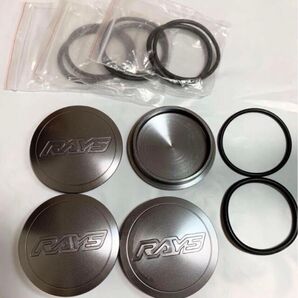 新品/未使用 RAYS ホイールキャップ センターキャップ ダークシルバーte37 SL SAGA レイズ BBS ブラック
