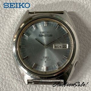 【ジャンク品/可動品】SEIKO セイコー ５ アクティス 6106-7520 腕時計 薄ブルー文字盤 自動巻き ベルト破損