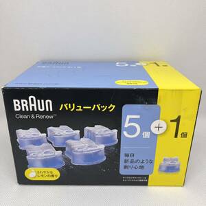 ☆未開封☆ ブラウン 交換カートリッジ　6個入り　レモンの香り　シェーバー用洗浄液 BRAUN 