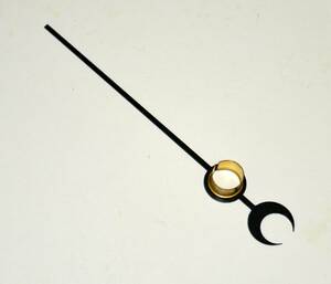 Crescent Shaped Black Calendar Hand with Brass Bushing for 5"- 7" Dial Clocks 海外 即決