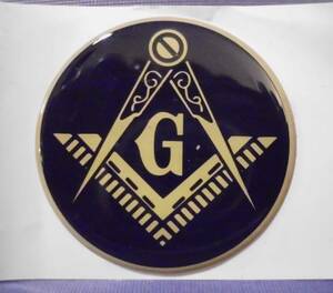 MASON MASONIC LODGE TEMPLE FULL COLOR 2 INCH EPOXY DOME CAR DECAL STICKER EMBLEM 海外 即決