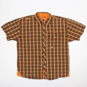 AKADEMIKS embroidered plaid short sleeve shirt XL vtg 90s 00s y2k hip hop skater 海外 即決