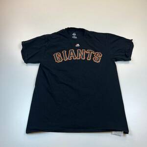 Majestic San Francisco Giants Buster Posey Shirt Mens Medium Black Casual MLB 海外 即決