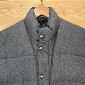 Loro Piana Puffer Vest Jacket Men Size Large Storm System Wool Feather Down READ 海外 即決