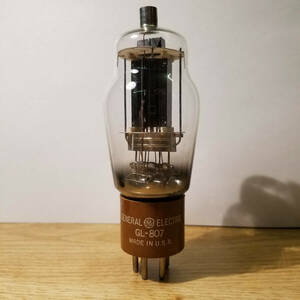 One (1) 807 GE Vacuum Tube NOS NIB Tested Strong Power Tube Black Plate 海外 即決