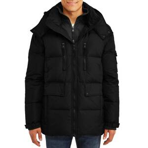 S13 MEN'S ASHTON MATTE NYLON DOWN JACKET, BLACK, LARGE *GENTLY WORN* 海外 即決