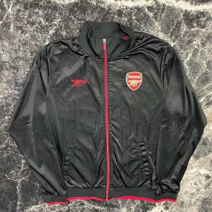 Arsenal FC Jacket Medium Black - Soccer Zip Futbol Football Track Embroidered 海外 即決
