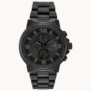 Citizen Eco-Drive Black Nighthawk CA0295-58E Chronograph Men Wrist Watch 海外 即決