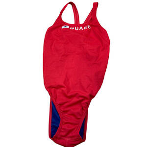 Speedo Endurance Lite Red Lifeguard One Piece Swimsuit GUARD Crossback XL/40 海外 即決