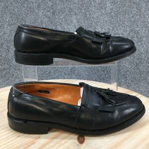 Allen Edmonds Shoes Mens 8 D Kiltie Tassel Slip On Loafers Black Leather Heels 海外 即決