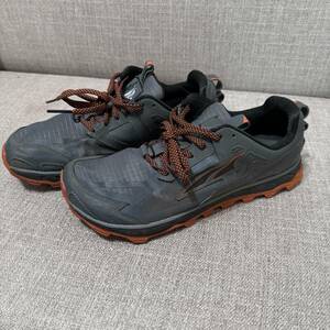 アルトラ Shoes メンズ 10 Gray オレンジ Lone Peak 4.5 Gator Trap トレイル ランニング Sneaker 海外 即決