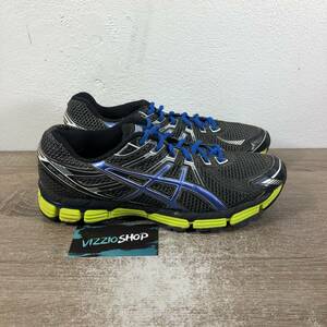 アシックス GT-2000 Black ブルー Neon Yellow ランニング Shoes Men's 8 T2K2N 海外 即決