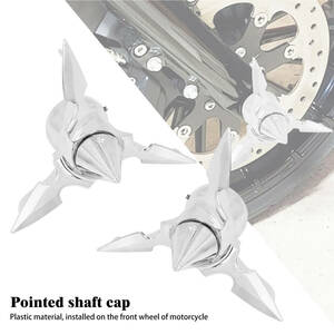 Chrome Spun Blade Spinning Front Axle Cap Nut Cover Fit For Harley Touring Dyna 海外 即決