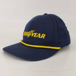 Vintage Goodyear Hat Classic Logo Adjustable Snapback Blue One Size Swingster 海外 即決