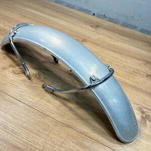 72-74 Bultaco Sherpa-T 350 250 B92 / OEM ALUMINUM FRONT FENDER WITH BRACKETS 海外 即決