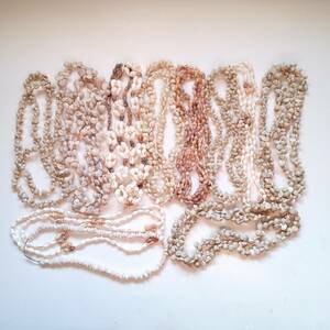 VTG Mixed Shell Jewelry Lot of 11 Hawaiian Leis Necklaces - Ni'inau Momi Shell 海外 即決