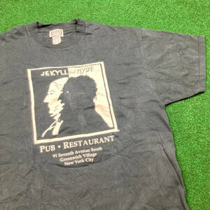 Vintage Jekyll And Hyde Pub Restaurant Shirt Mens L Black NYC New York City 90s 海外 即決