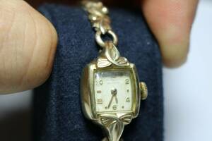 Hamilton illinois Ladies Watch 10K RGP with BAND - Working Condition - Windup 海外 即決