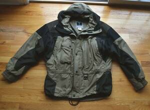 Men’s COULOIR hooded lined waterproof winter ski jacket (44) black, olive green 海外 即決