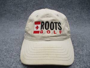 Roots Golf Canada Flag Hat Cap Beige Strap Back Mens Adjustable 海外 即決