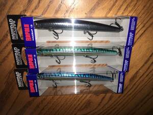 RAPALA MAX RAP 13=SP==3 DIFFERENT COLORED FISHING LURES=5-1/4"=1/2oz=swim 1 -3' 海外 即決