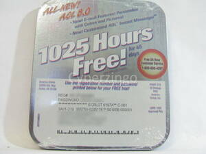 AOL 8.0 Install CD 1025 Hours Free Factory Sealed Vintage 海外 即決