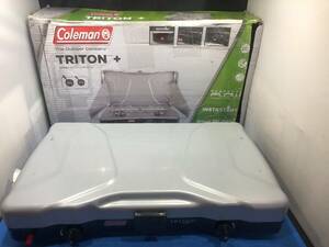 Unused open box Coleman 20200301 Triton+ Propane Camping Stove w shelf wear kp 海外 即決