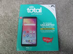 Brand New Total Wireless Alcatel TCL A3 (32GB) Android Prepaid Smartphone -Black 海外 即決