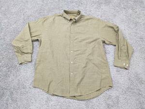 Vintage Tricots St Raphael Button Up Shirt Mens Extra Large Beige Check 海外 即決