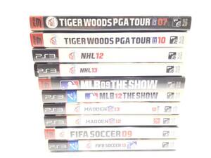 Lot of 10 PlayStation 3 PS3 Games TIGER WOODS NHL Hockey FIFA Soccer Madden MLB 海外 即決