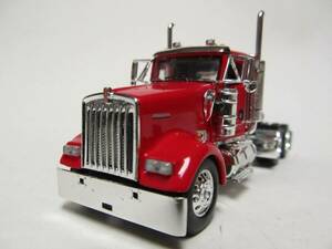 DCP / FIRST GEAR 1/64 SCALE W-900 KENWORTH DAY CAB, RED, BLACK FRAME,RED ENGINE 海外 即決