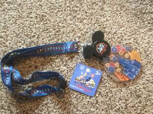 New Disney Magic Kingdom 45th Anniversary Animated Glow Lanyard. Fireworks. 海外 即決