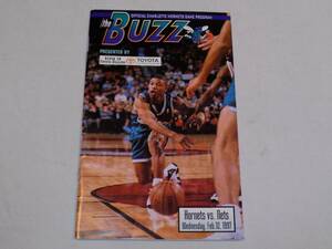 Charlotte Hornets Buzz Game Program Feb 12 1997 Muggsy Bogues New Jersey Nets + 海外 即決