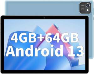 10 inch Tablet Android 13 Tablet, 2GB RAM 64GB ROM 512GB Expand, Quad-Core 海外 即決