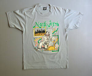 80s Vtg Puffy Print Louisiana Mardi Gras Single Stitch T Shirt M / L 海外 即決