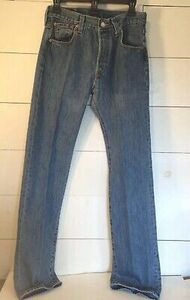 LEVI STRAUSS & CO 501 Size W30” L34” Men’s Blue Denim Levi’s Straight Leg Jeans 海外 即決