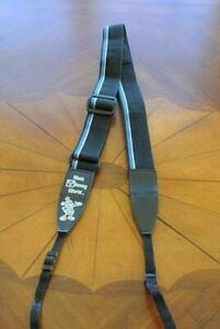 Vintage Walt Disney World Mickey Mouse Camera Shoulder Neck Strap BLACK & BLUE 海外 即決