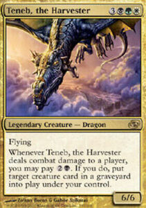 Teneb, the Harvester - Foil Magic mtg Heavy Play, English Planar Chaos x1 海外 即決