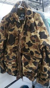 Vintage Columbia GoreTex Bird Duck Hunting Camo Parka Jacket L With Hoodie 海外 即決