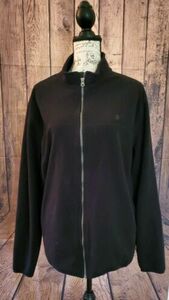 IZOD Jacket Size Large Jacket Fleece Black Full Zip 海外 即決