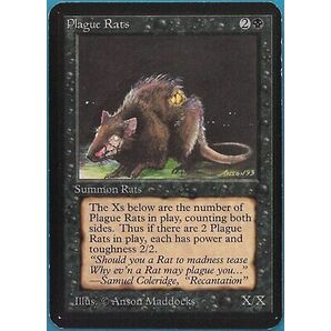 Plague Rats Alpha PLD Black Common MAGIC GATHERING CARD (ID# 455353) ABUGames 海外 即決の画像1