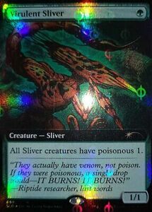 Light Play x 1 Virulent Sliver - Step-and-Compleat Foil Secret Lair Drop Series 海外 即決