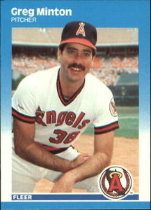 1987 Fleer Update Glossy California Angels Baseball Card #80 Greg Minton 海外 即決