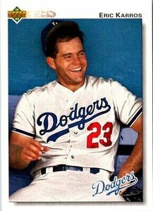 1992 Upper Deck Eric Karros #534 Los Angeles Dodgers Baseball Card 海外 即決