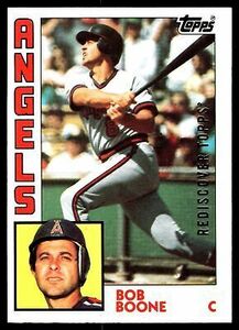 Bob Boone California Angels 1984 Topps #520 2017 Rediscover Gold Buyback 海外 即決