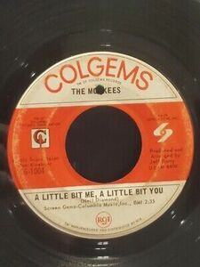THE MONKEES 7" 45 RPM "Little Bit Me, Little Bit You" "Girl I Knew Somewhere" G+ 海外 即決
