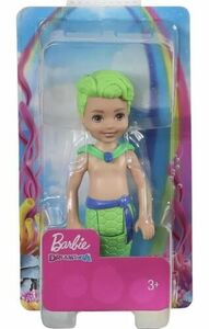 Barbie Dreamtopia Mermaid Rainbow Cove Chelsea Merboy Green Hair Doll 海外 即決