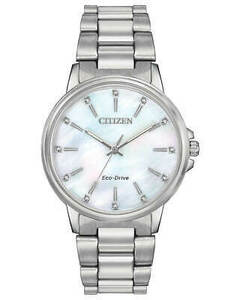 NEW Citizen Chandler FE7030-57D Ladies 37mm Bracelet Watch MSRP $295 海外 即決