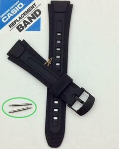 Casio Original Black Watch Band ANA-DIGI AW811AW811V AW81-1A2VAW817AV+Pins 海外 即決